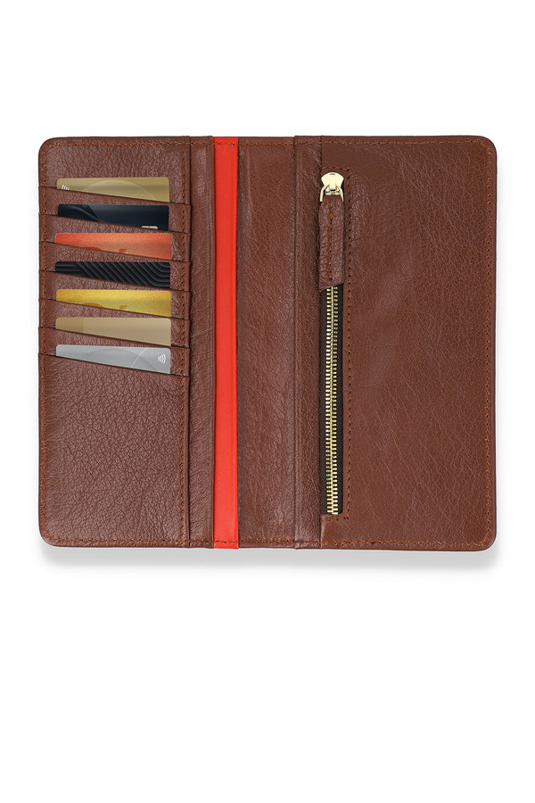 LADIES WALLET  - REDDISH TAN