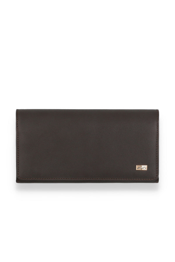 LADIES WALLET - DARK BROWN