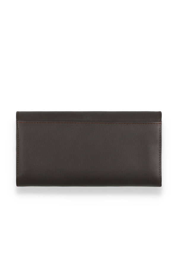 LADIES WALLET - DARK BROWN