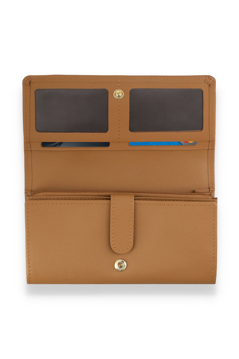 LADIES WALLET - LIGHT TAN